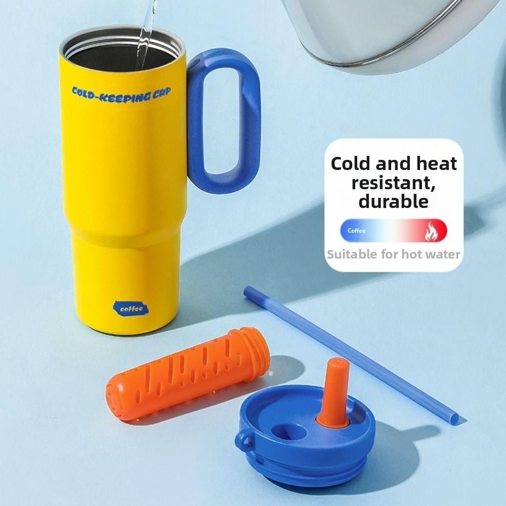 720ml Thermal Water Bottle Leak Proof Drinking Straw Cup Milk Tea Cup Outdoor Insulated Mug  Sports