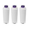 3-Piece DLSC002 ABS Water Filter for DeLonghi Coffee Makers, Replacement Filter Cores for Cafe Coffee Makers