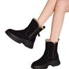 Snow boots new winter fur integrated fleece thick sole heightening leather short cotton shoes