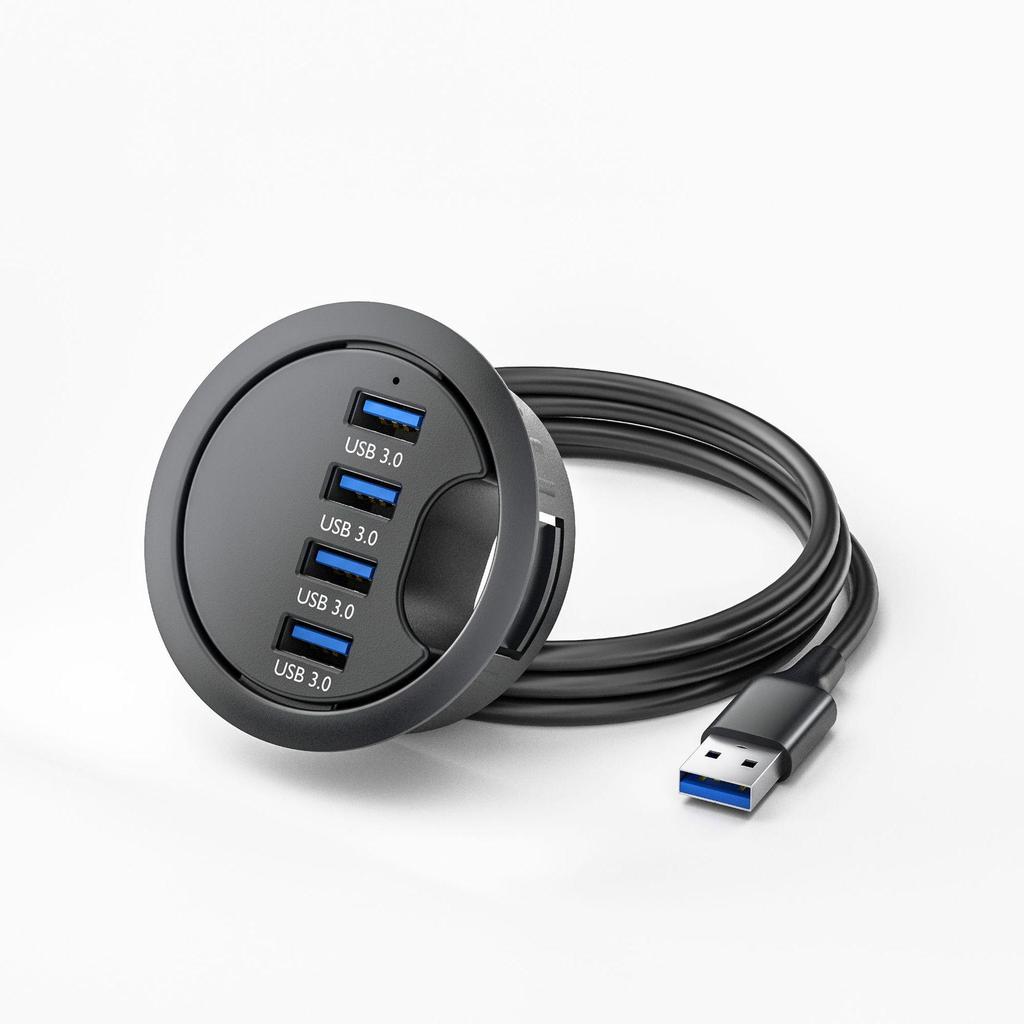 USB 3.0 Desk Hub with SD/TF Card Reader for Office Desktop