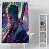 Hot P-PieceS Japan Anime One Shower Curtain Waterproof Polyester Fabric Paint Bath Curtain Home Bathroom Decor Curtain With Hook