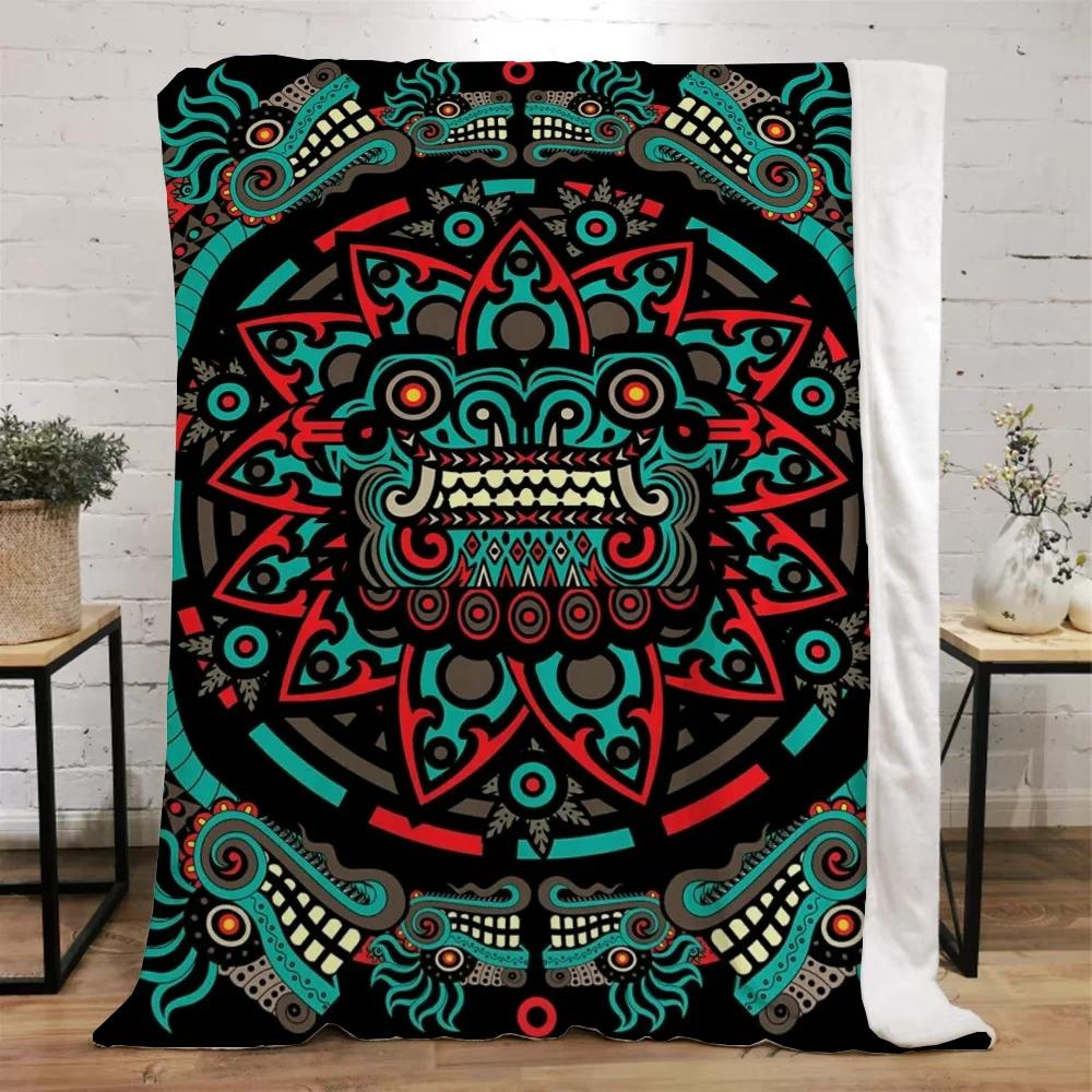 Mexico Flower Skull Custom Blanket King Size Hairy Blankets for Bed Throw Home Interior Knitted Plaid Luxury Bedding Beach Towel