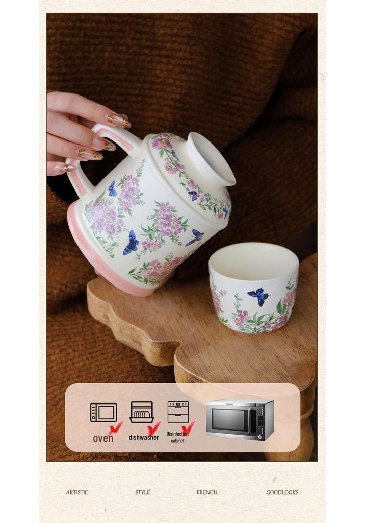 Lily of the Valley Ceramic Kettle & Mug Gift Set for Weddings and Birthdays