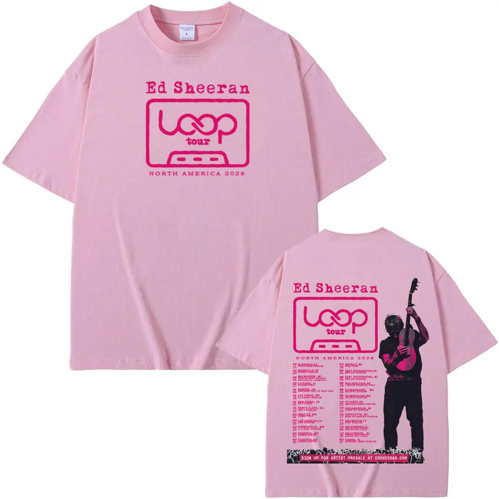 Ed Sheeran 2026 LOOP Tour T-Shirt im neuen Stil Sommer Sänger gleicher Stil T-Shirt Hohe Qualität 100% Baumwolle Camisetas