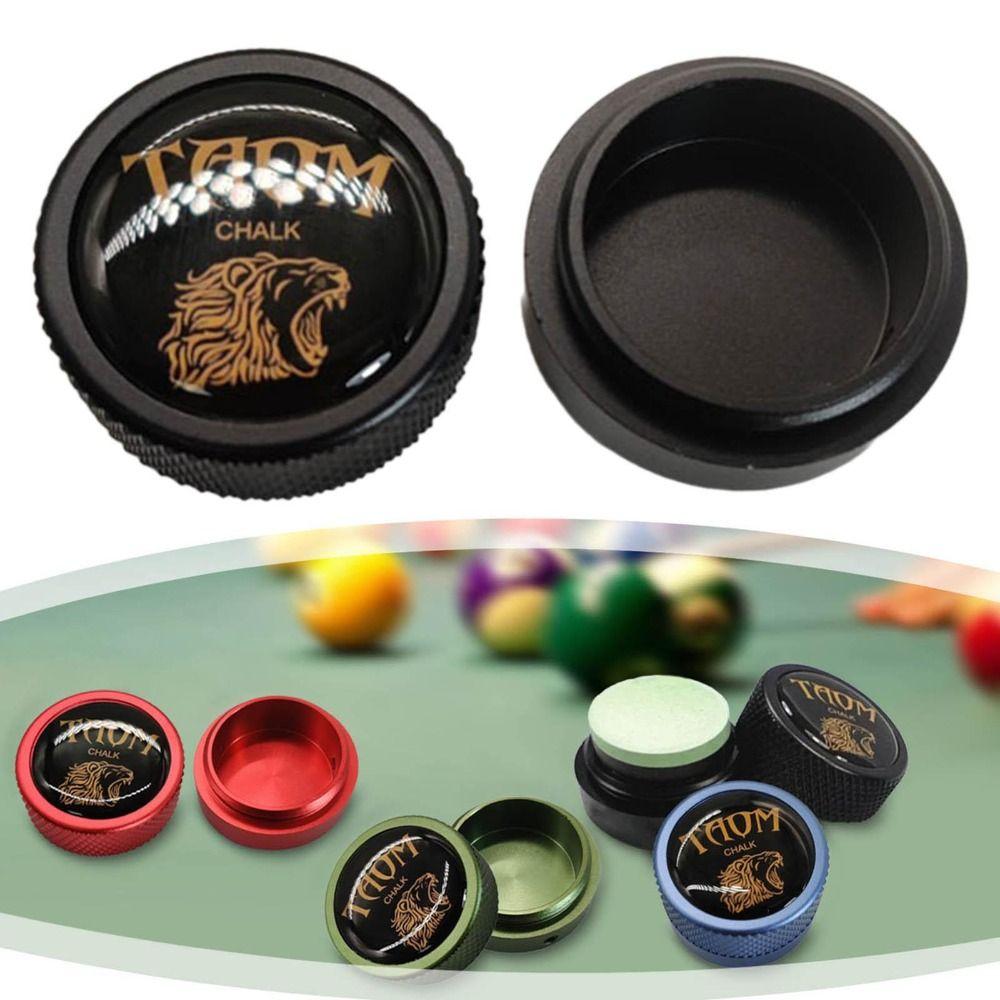 Aluminum Zinc Zinc Alloy Pool Chalk Holder Round Shaped Chalk Tip Case  Billiards Accessories