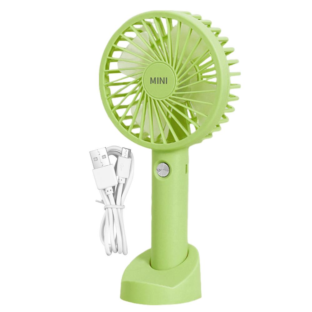Portable Rechargeable Mini Fan Handheld Fans With Base Summer Outdoor 3 Speed Adjustable Cooling Fan With Phone Holder