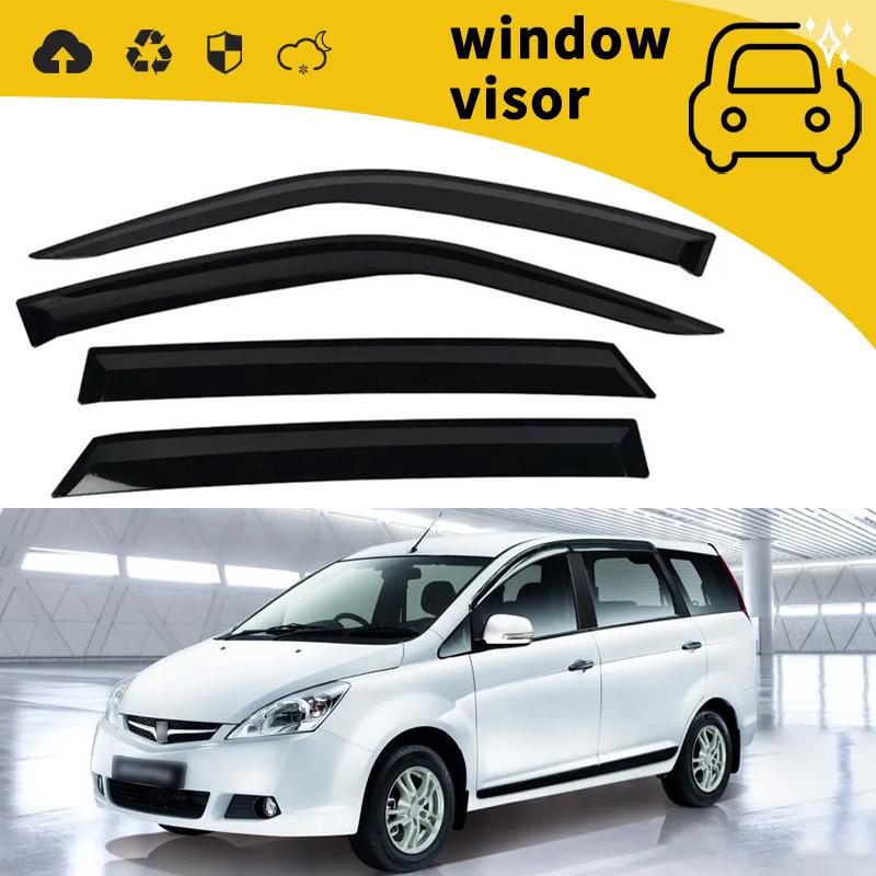 For PROTON EXORA MPV 2009 Rain Guard Door Window Visor Eyebrow Deflector Set армия зеленый