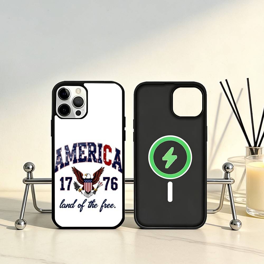 American Flag Phone Case Phone Case For iPhone17,16,15,14,13,12,11 Plus,Pro Max Magnetic For Magsafe Wireless Charging iPhone14Plus