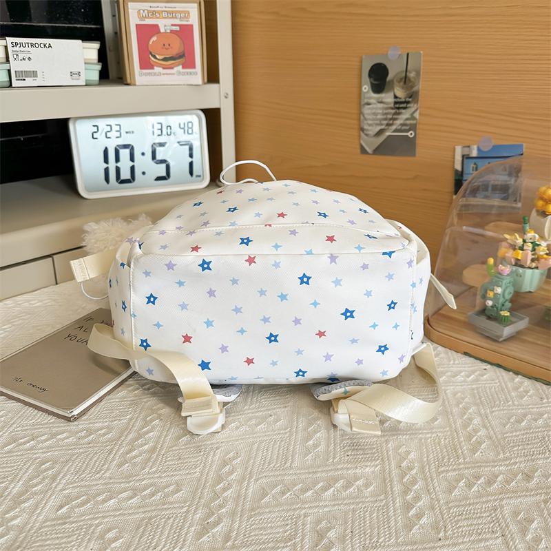 Star Print Backpack Student Schoolbag Women's Commuter Backpack