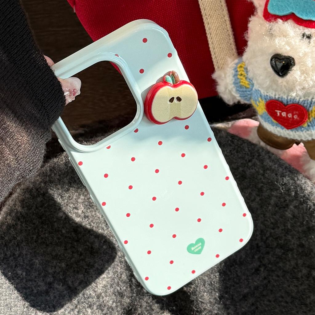 Red Dots Apple 17 Mobile Phone Case Iphone16promax Suitable for 12 Anti-fall 14 Three-dimensional 13 Small Fresh 15
