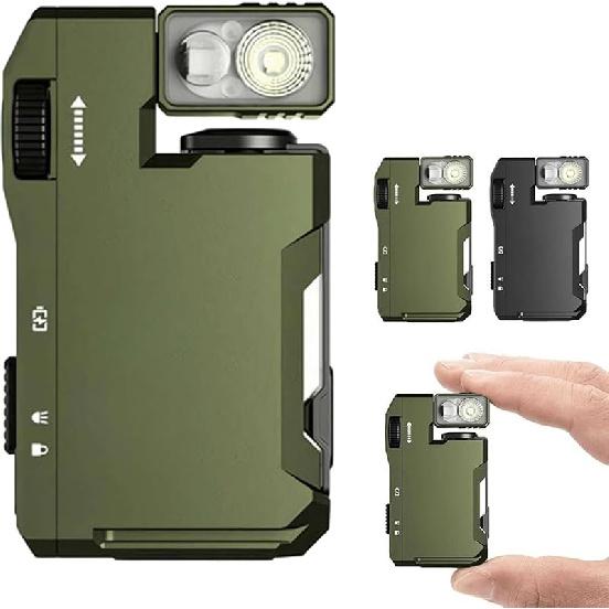 G5 Magnetic Mini Flashlight - 400 Lumens Rechargeable EDC Flashlight with 180° Rotation & Dual Light, IP68 Waterproof Thin Design -1.47×2.44 Inch