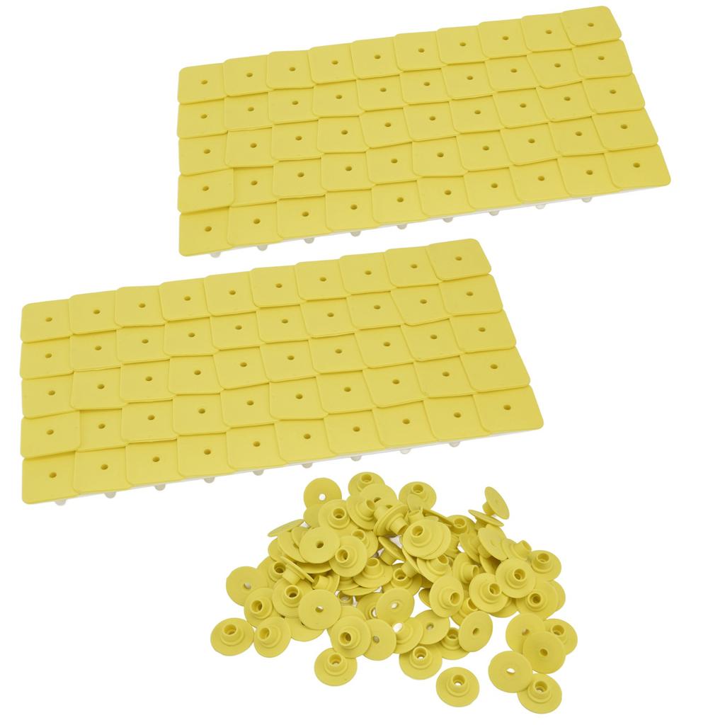 100Set Plastic Ear Tag Set Livestock Pig Cow Sheep Ear Labels Markers Accessory for Identification