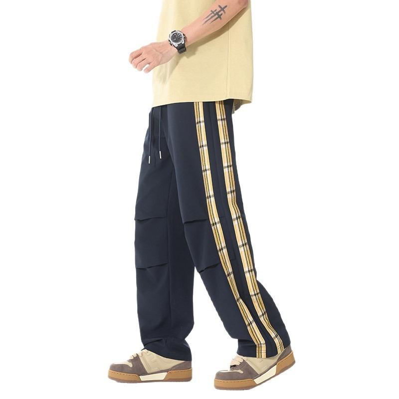 Pants Men's Spring and Summer New Casual Pants Men's Loose and Versatile Sweatpants Drape Wide-leg Pants Straight Trousers