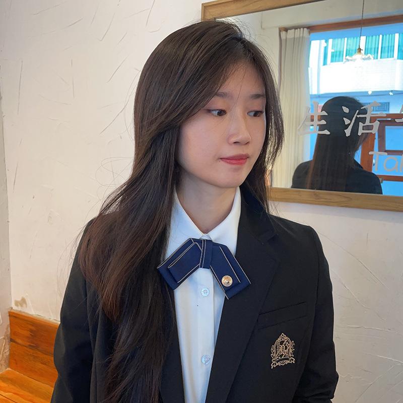 Collar Flower Female Professional Head Flower Set Bank Bow Tie Industrial And Commercial Postal Mail Storage Teller Blue Shirt Jk Tie Accessories