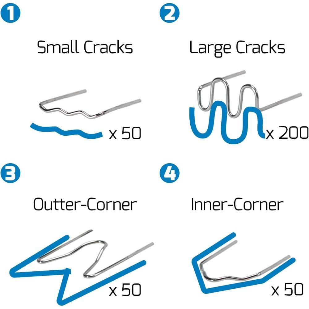WEP 960-VII Plastic Welder Kit 110V with Ergonomic Grip and LED lights with 350 Hot Staples and Pliers for Car Bumper Plastic We