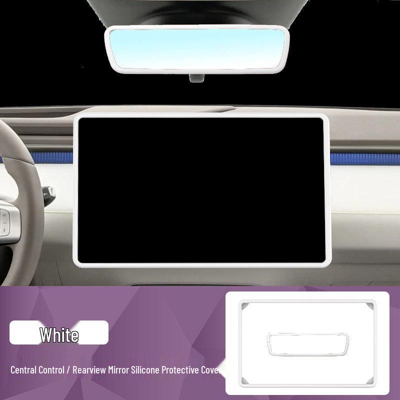 Equation Leopard Titanium 7 EV Central Control Screen Protector: Silicone Anti-Scratch Noise Reduction Interior Accessory