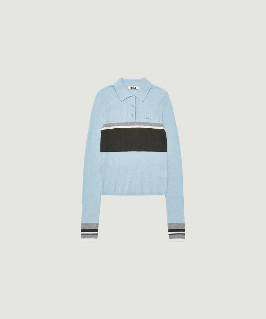GROVE Velin Collar Knit (Light Blue)