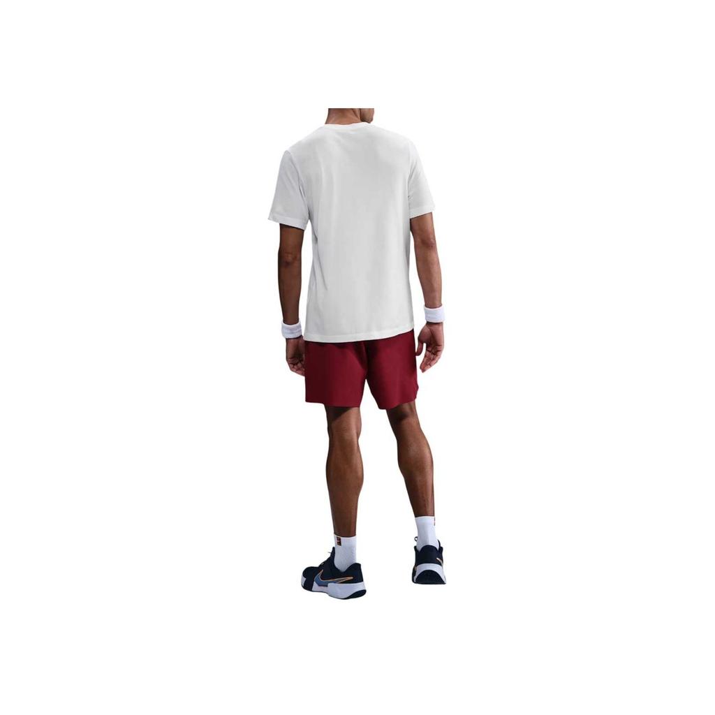 Nike Dri-Fit Court Tennis Comfortable Fashion Trendy Simple Printed Short Sleeve T-Shirt Men Tops White HV1715-100