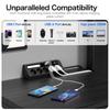 European Touch Night Light Power Strip: Triangle Wall Corner Extension Cord