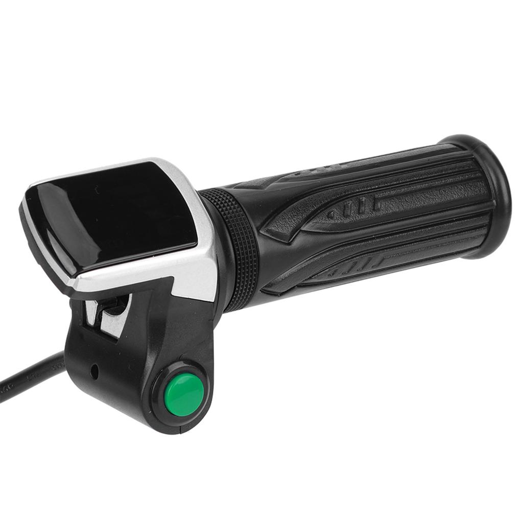 Electric Bike Throttle Grip LCD Electric Quantity Display with Switch 6 Cores Speed Governing Throttle Grip Throttles 2