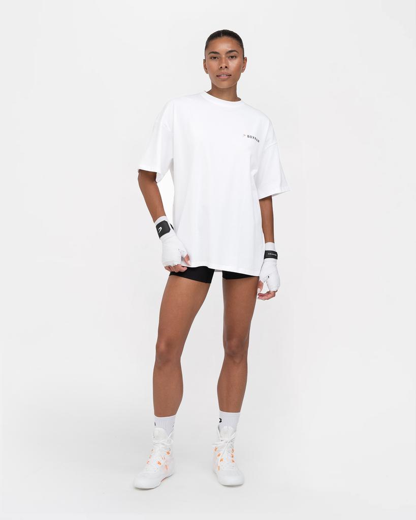 BOXRAW We Dont Play Boxing Oversized T-Shirt - Women'S W Bxrw-U-Wdpbt-W [White] (C Type)