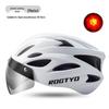 Magnetic Goggles Helmet Set: Anti-Glare Breathable Helmet, Taillight, for Mountain, Road, and Folding Bikes.