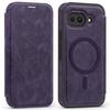 For Google Pixel 9a Case Compatible with MagSafe RFID Blocking Card Holder Leather Phone Cover