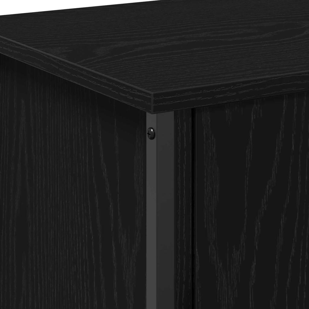 vidaXL Schwarz Eiche TV-Unterschrank Schwarz Eiche Holzwerkstoff