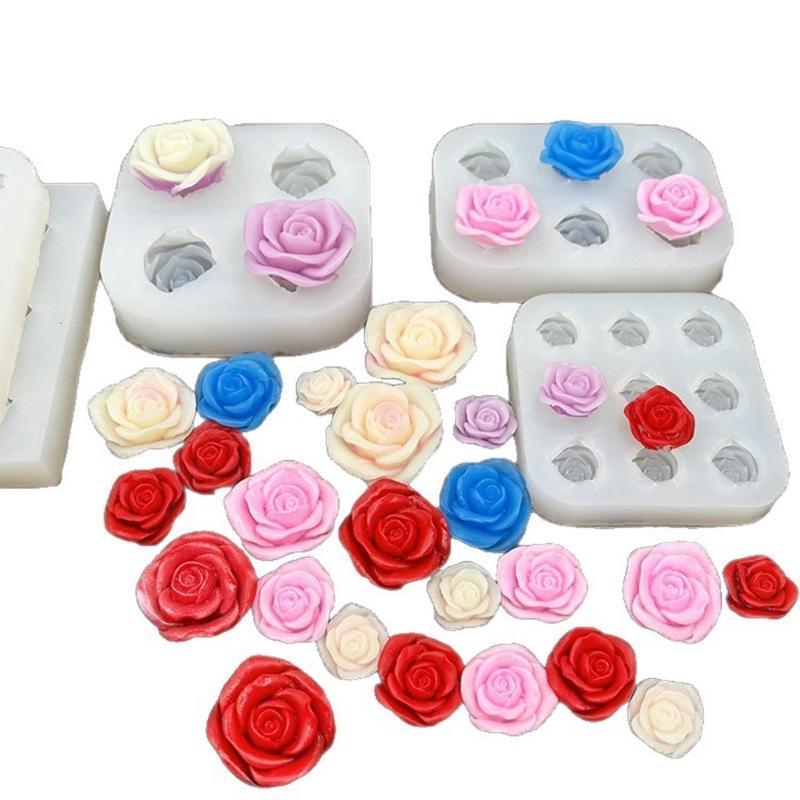 Food Grade Silicone Rose Mold For Chocolate Soap Candle Making Crafting Reusable Decoration Tool Baking Mould