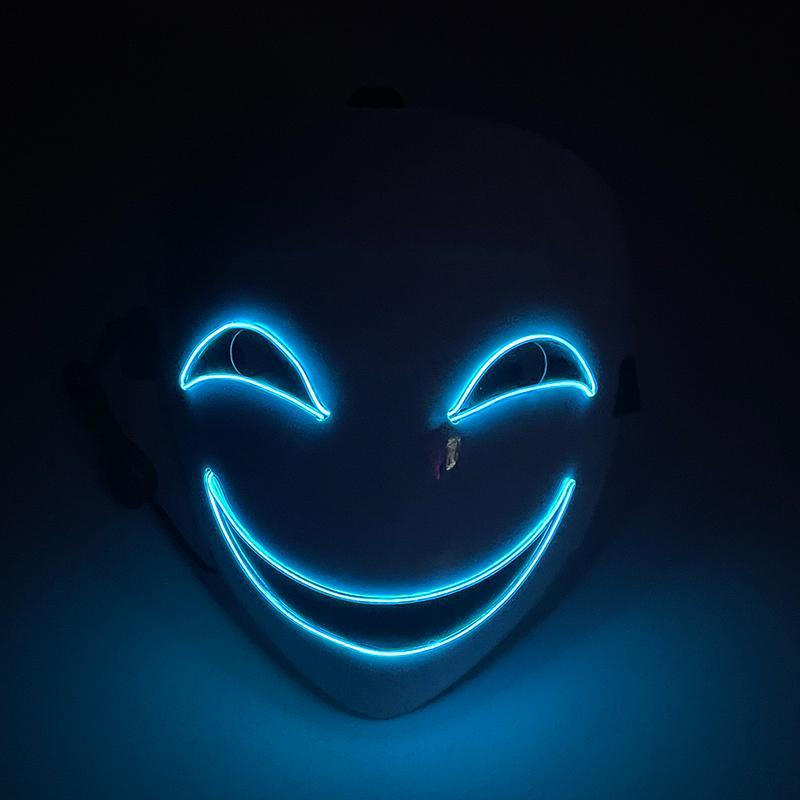 Glowing Jet Black Hiruko Kagetane Full Face Mask for Halloween