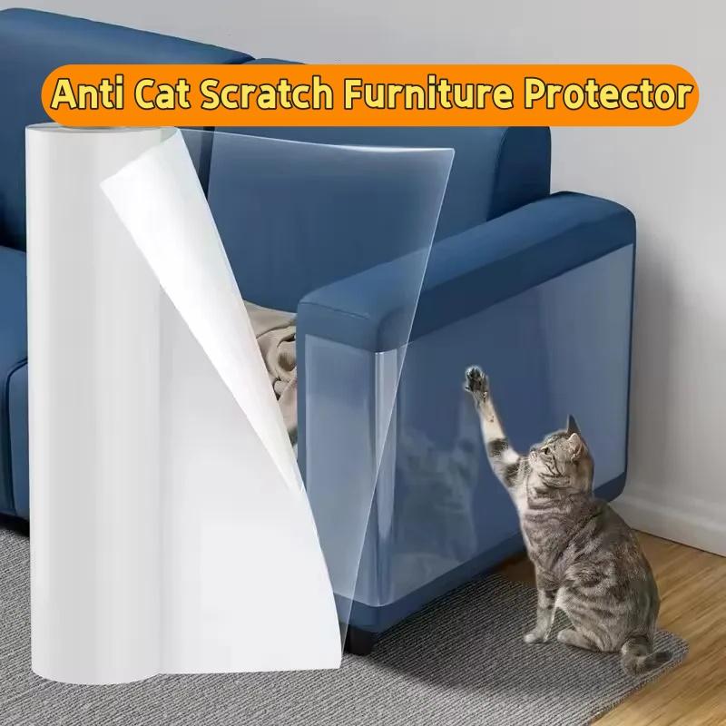 2/3/5m Anti Cat Scratch Furniture Protector Self-Adhesive Peelable Cat Training Protectors for Couch Sofa Sticker