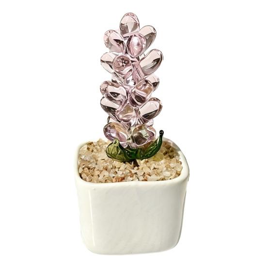 Mini Glass Planter Desktop Ornaments Small Exquisite Craftsmanship Bright Colorful Handmade Texture for Office Bedroom Living Room Home Decor Gift
