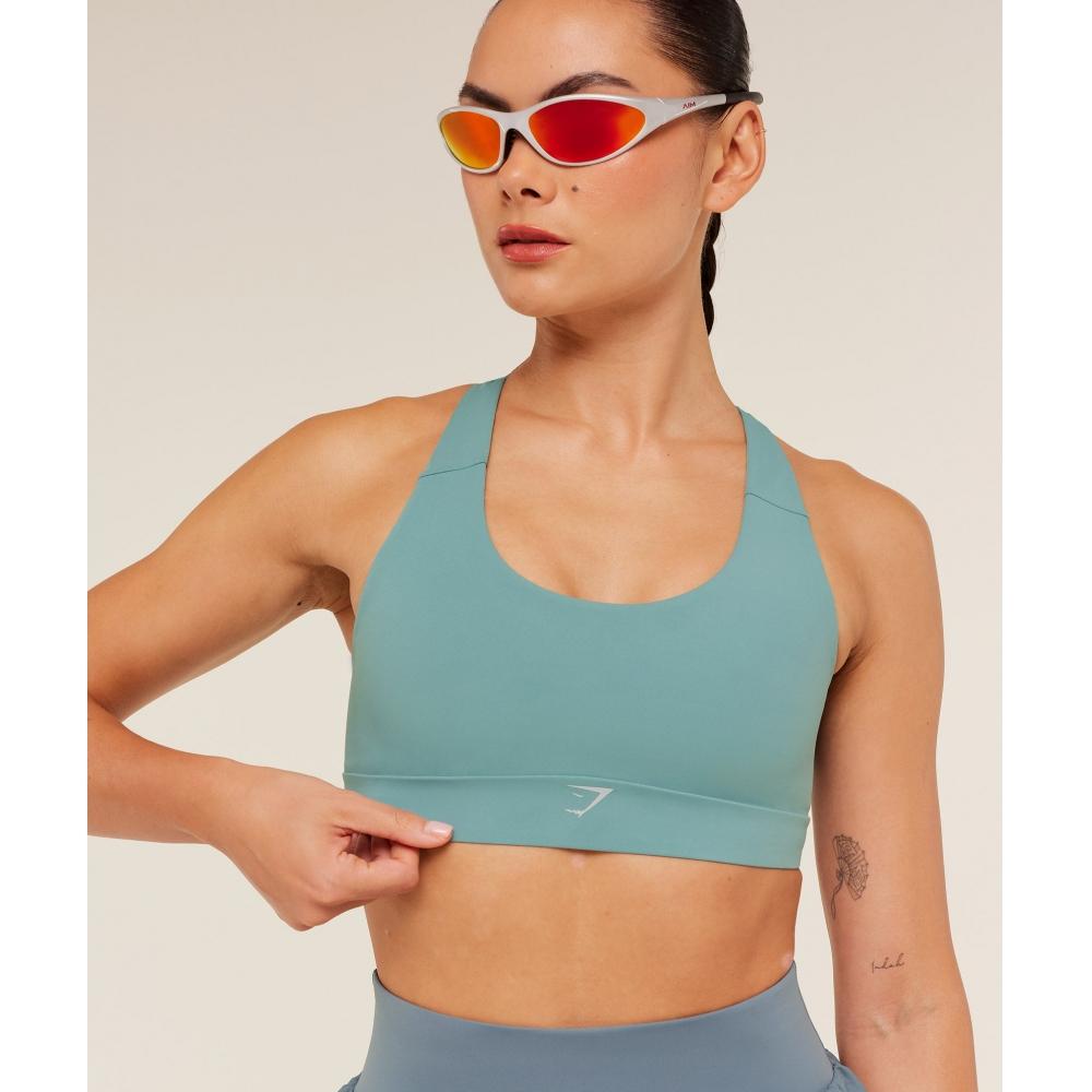Gymshark Medium Support Running Sports Bra Gs Storm Blue B6b7s Ud6x