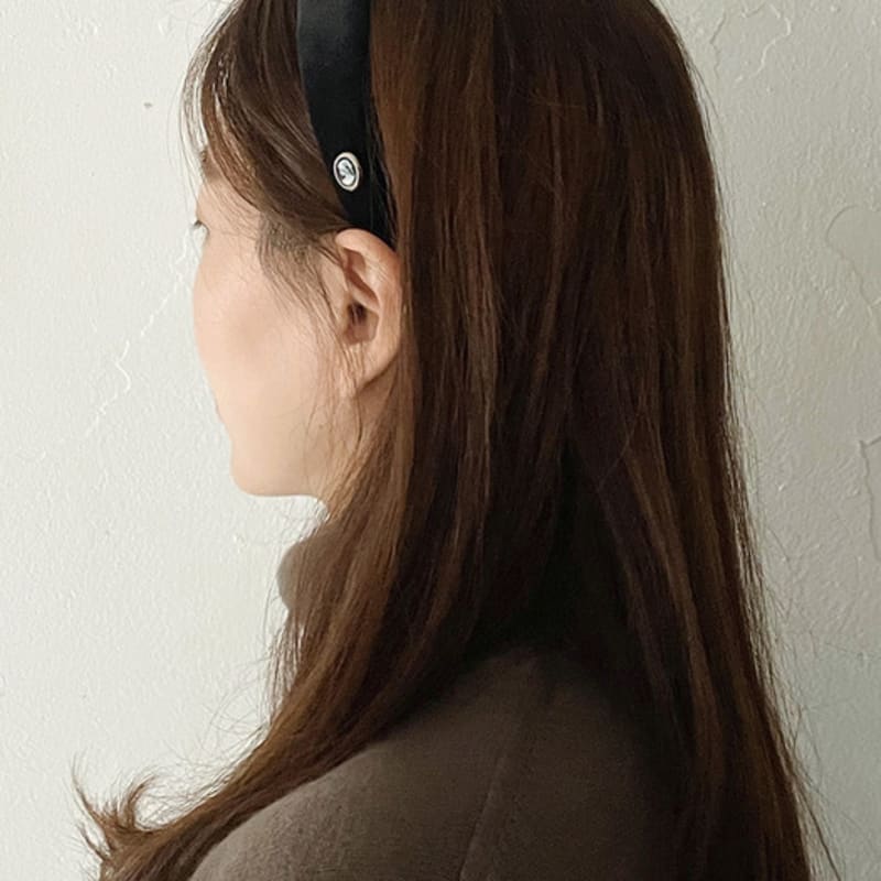 

обруч для волос oar Cameo Velvet [Черный] Black