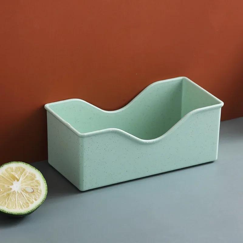 1/4Pcs/Set Dessert Plate Pure Natural Wheat Square Snack Straw Bowl Sauce Seasoning Dish Degradable ECO-friendly Tableware