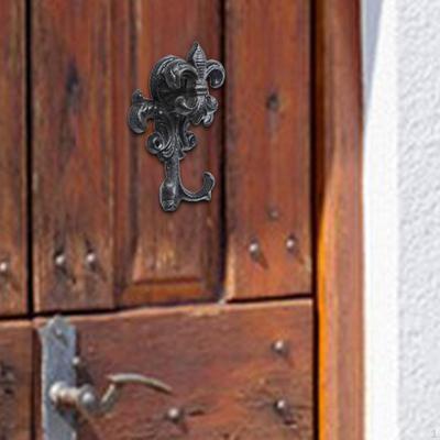 Cast Iron Decorative Wall Hook Key Holder Rustic Multifunctional Coat Hanger for Home