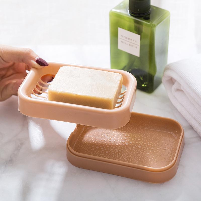 Nordic - Style Double - Layer Draining Soap Dish, Food - Grade PP Bathroom Soap Holder (Multi - Color) Bathroom Accessories