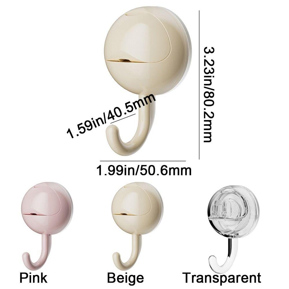 2Pcs Decorative Suction Cup Hook Plastic Towel Hanger Convenient Clothes Towel Storage Hook  Kitchen