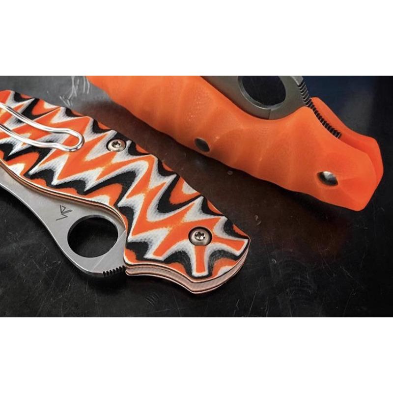 1 kus G10 sklolaminátová šablona nůž DIY výroba materiál na rukojeť černá/hnědá/olivově zelená oranžová G10 skvělý maskáčový vzhled nůž