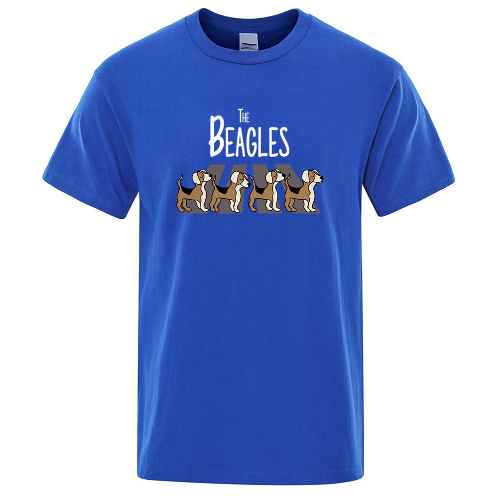 The Beagles Mens T Shirt Casual Cotton Tee Clothing Creativity Summer Brand Loose Cotton Eco-Friendly Short Sleeve Men Tshirt