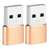 2KS Adaptér z hliníkové slitiny TypeC na USB pro nabíjení, synchronizaci, přenos dat(Červené )
