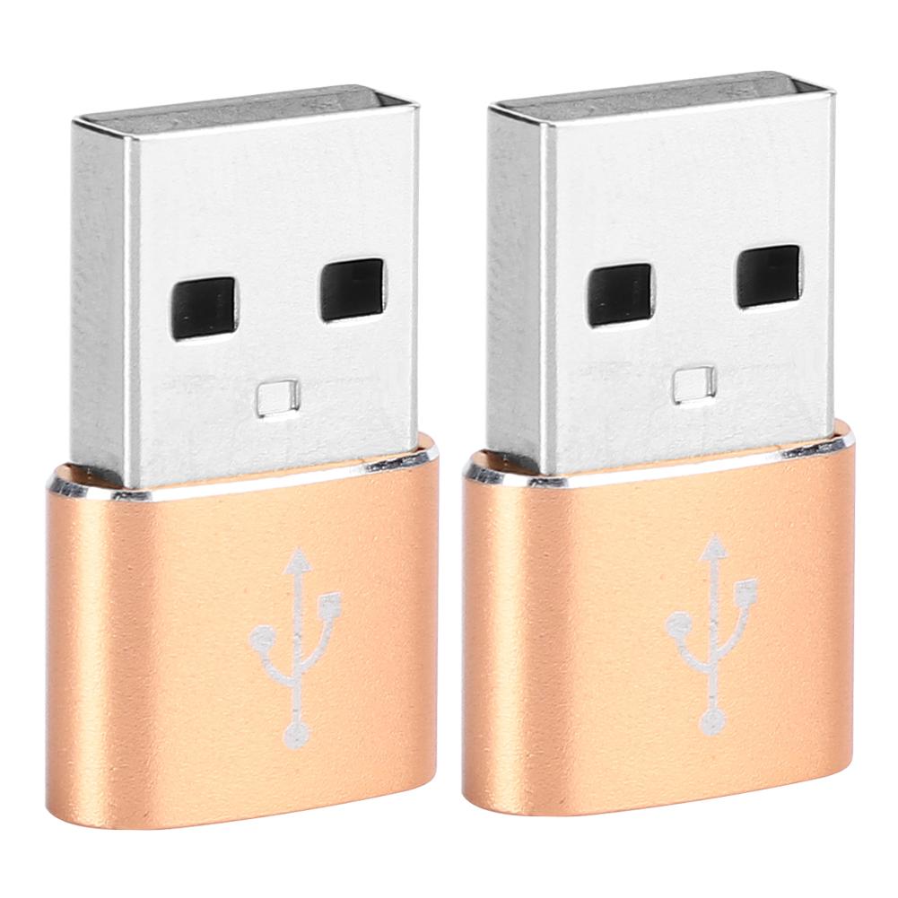 2KS Adaptér z hliníkové slitiny TypeC na USB pro nabíjení, synchronizaci, přenos dat(Červené )