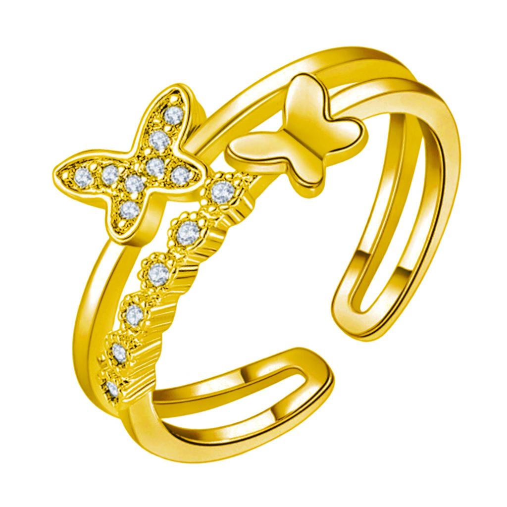 The Only True Love Ring Simple Open Butterfly Ring Trendy Simple Index Finger Tail Ring 
