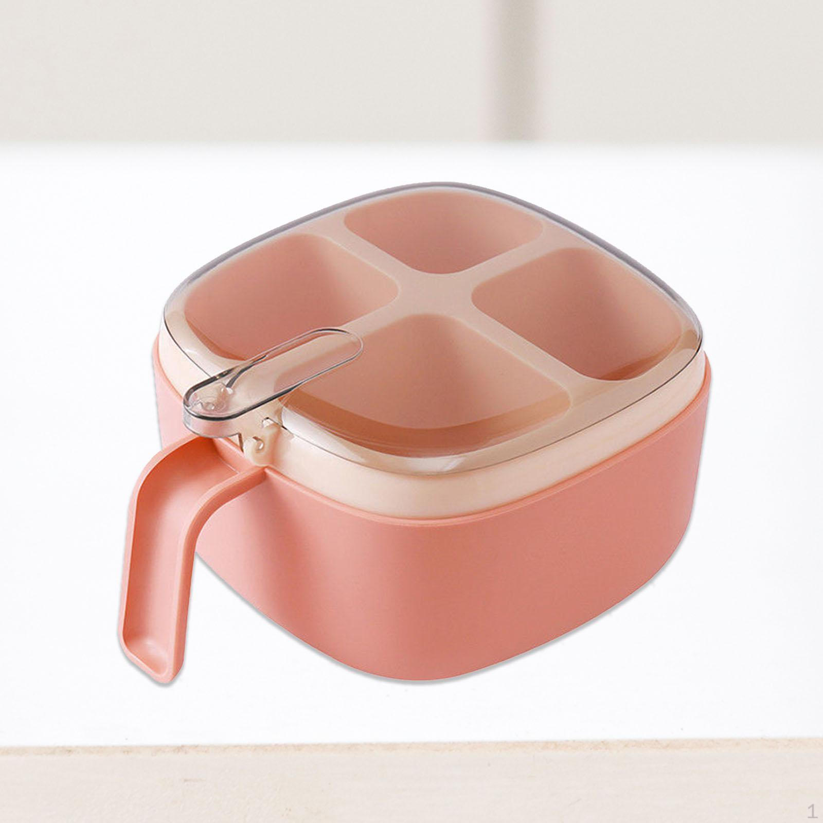 

, Контейнер для специй, 4 отделения, банки с крышкой, органайзер для кухонной стойки,