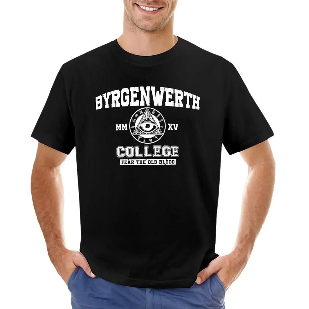 Byrgenwerth College (White Text) T-shirt customs korean fashion oversized t shirt