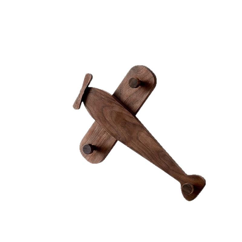 No-Drill Wall-Mounted Solid Wood Hook for Children's Room - Perfect for Coats, Hats & More
