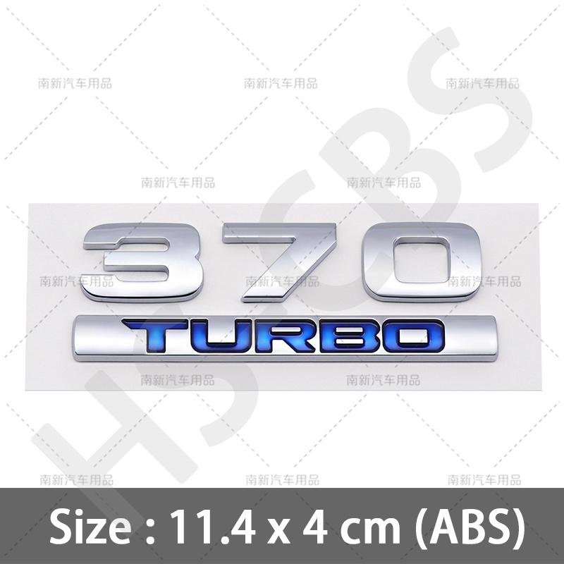 AAYI1  ABS 260 220 370 240 180 230 Letter Turbo Displacement Logo Turbo Rear Trunk Emblem Badge Stickers Accessories Car Styling