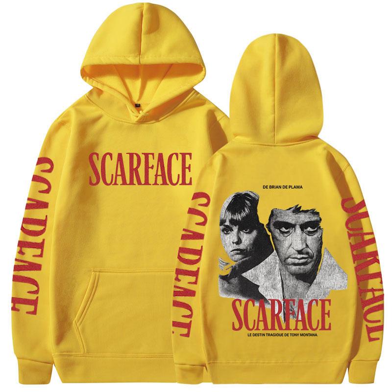 Gang Movie Scarface Hoodies Tony Montana Face Al Pacino Sweatshirts Men Women Clothing Oversized Long Sleeves Fleece Pullovers