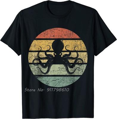 Octopus Kraken Ocean I Cephalopod Sea Creatures Oversized T-shirt Summer Cotton Tshirt Casual Unisex Tops Tees Men's Clothing