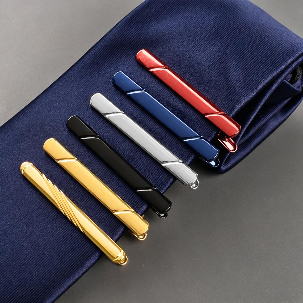 12-Piece Stylish Tie Clip Set: Fashionable Stripes & Plaids for Shirts and Suits